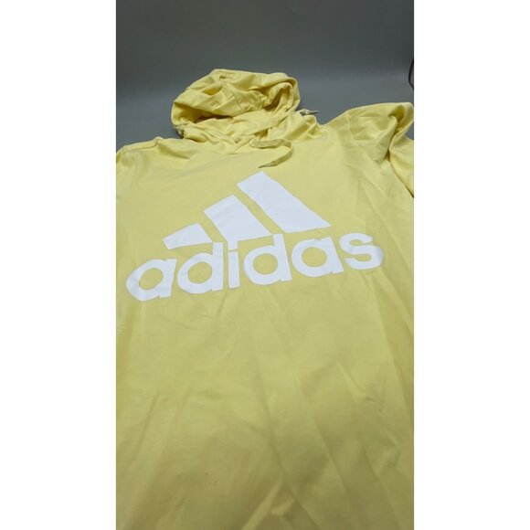 Adidas Yellow Hoodie Sweatshirt Large Long Sleeve Casual Pullover READ - Picture 5 of 7